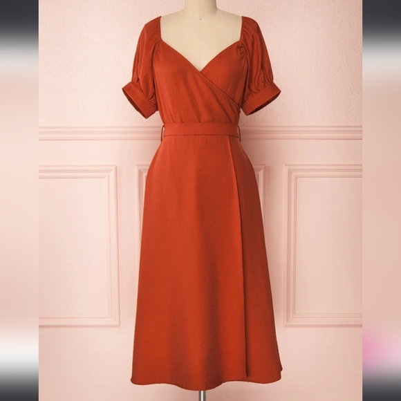 1861 French Provincial Style Midi Dress - Picture 1 of 6